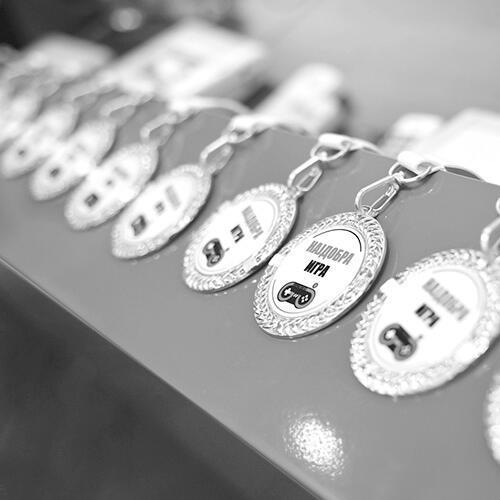 Global Game Jam Macedonia 2023 Medals for the winning teams at Global Game Jam Macedonia, Skopje, 2023