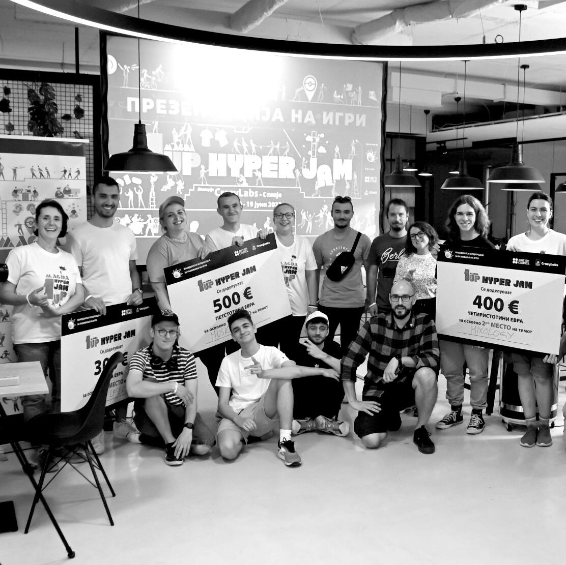 1 UP Game Jam Skopje 1 UP Game Jam, Skopje, 2022, Crazy Labs HQ
